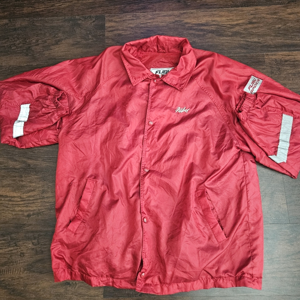 Vintage FUBU Sports The Collection Windbreaker Hooded Jacket Y2K